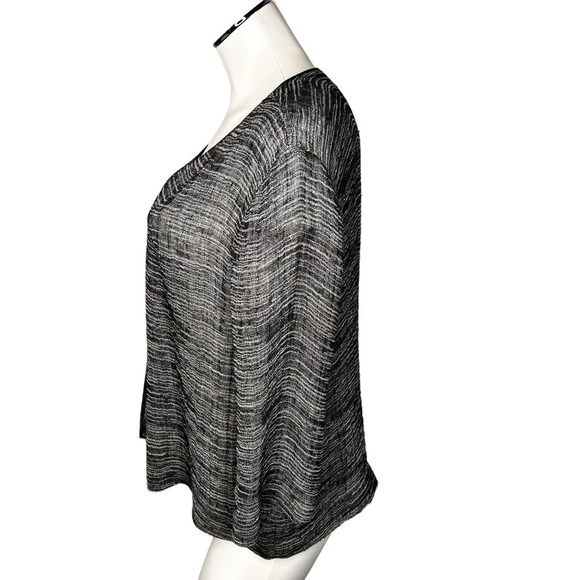 EILEEN FISHER Organic Linen Silk Kimono Open Front Cardigan Jacket Size Small - Picture 6 of 16